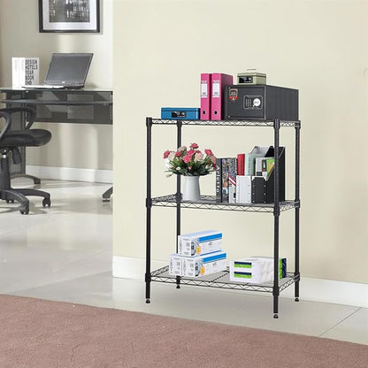 PayLessHere | 3-Tier Wire Shelf | 23"x13"x30" | Black | Adjustable Racks | - Image 4