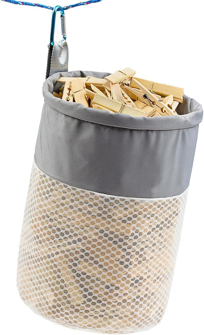 Mesh Clothespin Bag Holder Outside, Ventilation and Moisture Resistance by MinYee