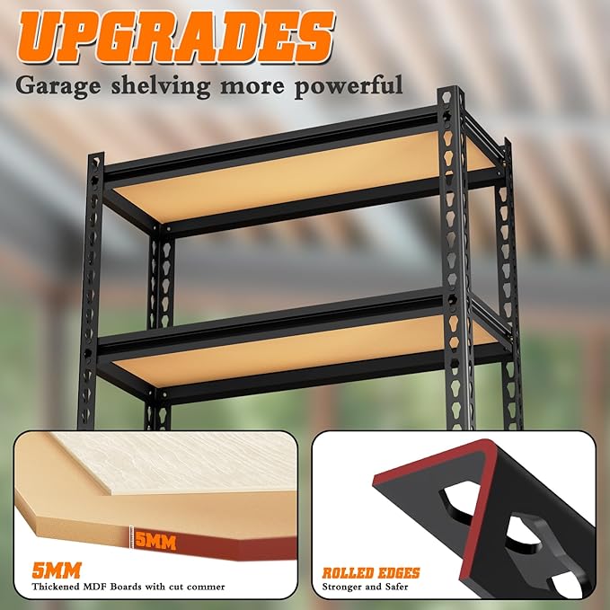 LEVELEVE 5-Tier Storage Shelving Unit, - Image 6