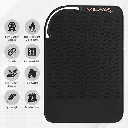 Vanity Accessories Heat Resistant Mat – Silicone Flat Iron & Curling Iron Holder - Image 5
