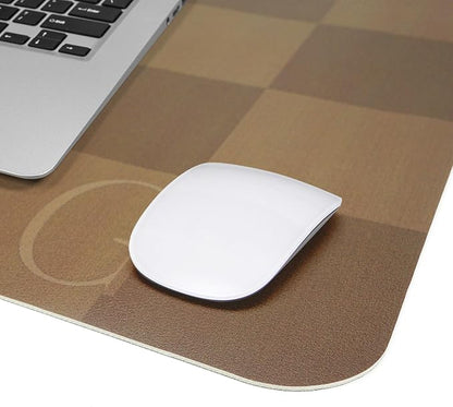 Non-Slip Checkered Desk Mat, Waterproof PU Leather Protector, Large Blotter - Image 4