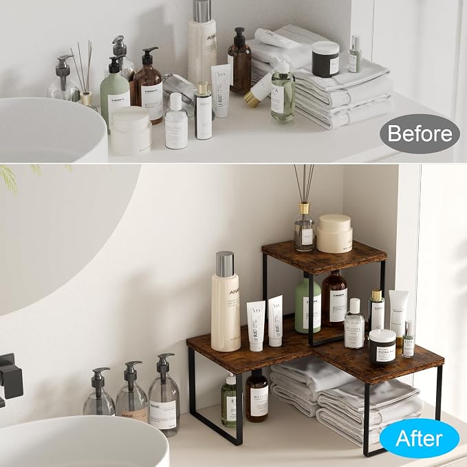 Countertop Shelf, Kitchen Counter Organizer, Adjustable, Stackable | Kitchen - Image 5