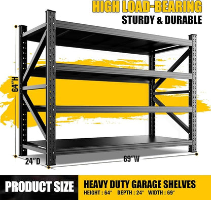 3-Pack 8000LBS Heavy Duty Garage Shelving - Image 3