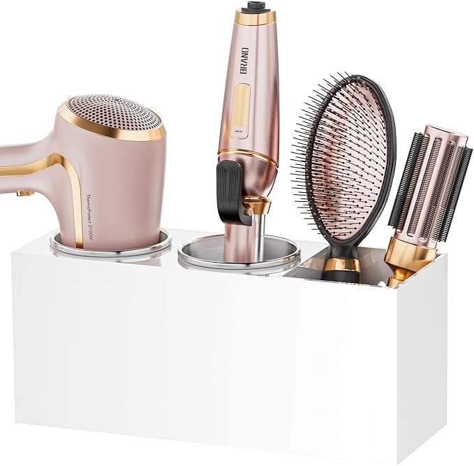 Hair Tool Organizer Acrylic: Hair Dryer Holder Wall Mount by Unknown