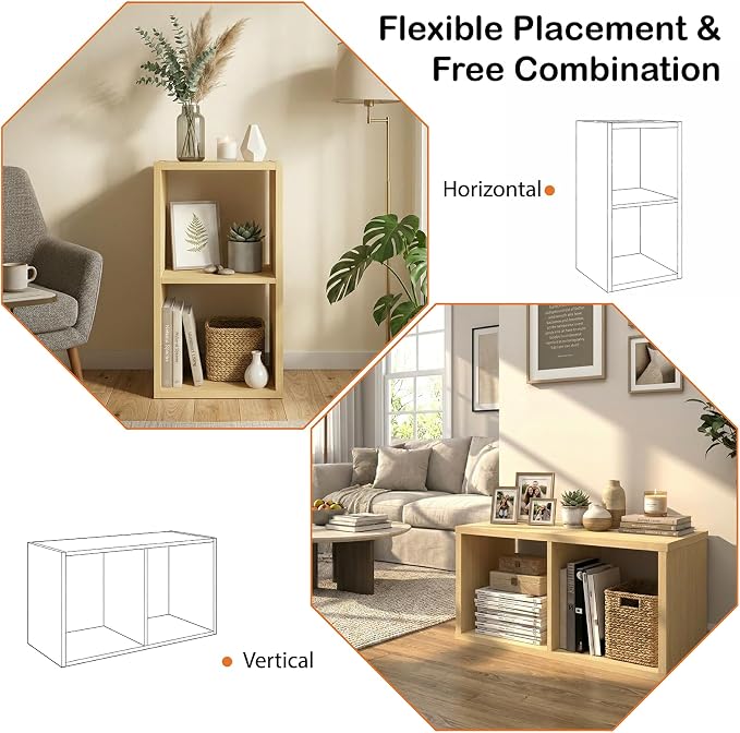 WannabeMyself【2026 Wooden Thick Frame】 2 Cube Storage Organizer - Image 4