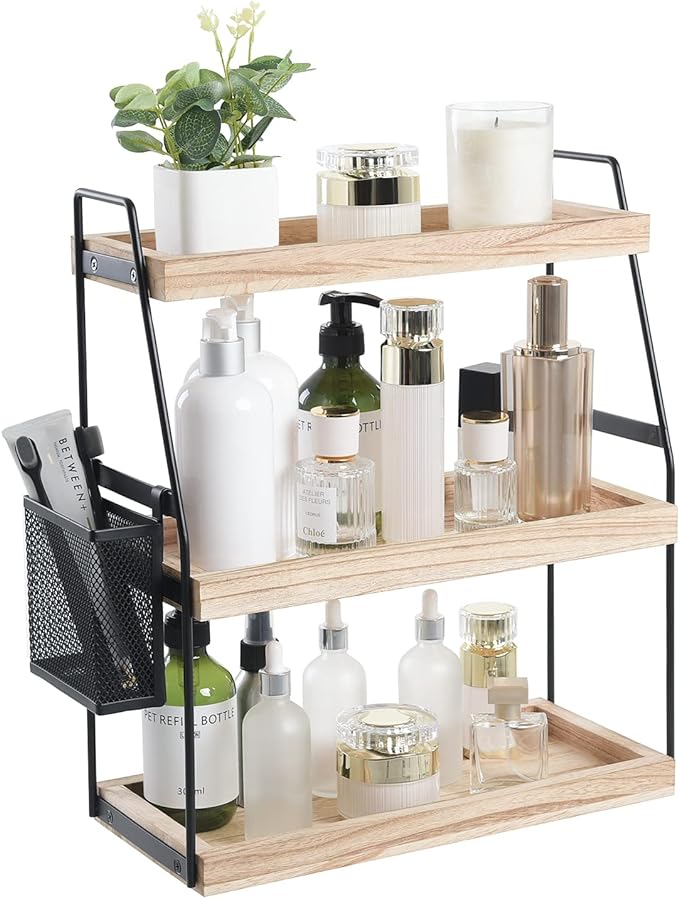 Bathroom Counter Organizer, 3-Tier Standing Storage Shelf by Uneviesyka