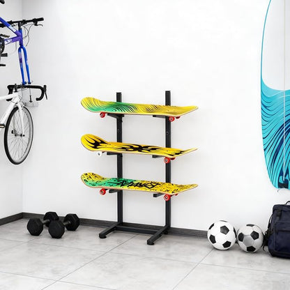 Skateboard Rack, 3-Layer Skateboard Stand, Snowboard Wall Mount, Skateboard - Image 6