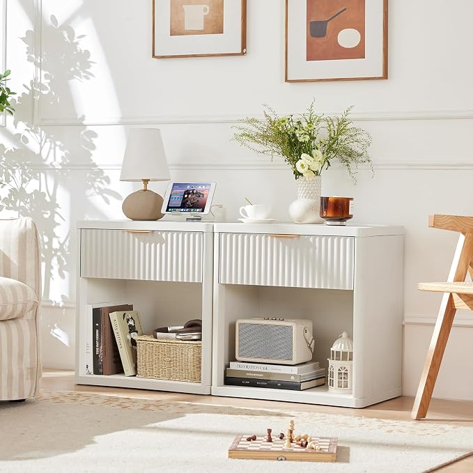 LEYAOYAO Fluted Nightstand - Image 3