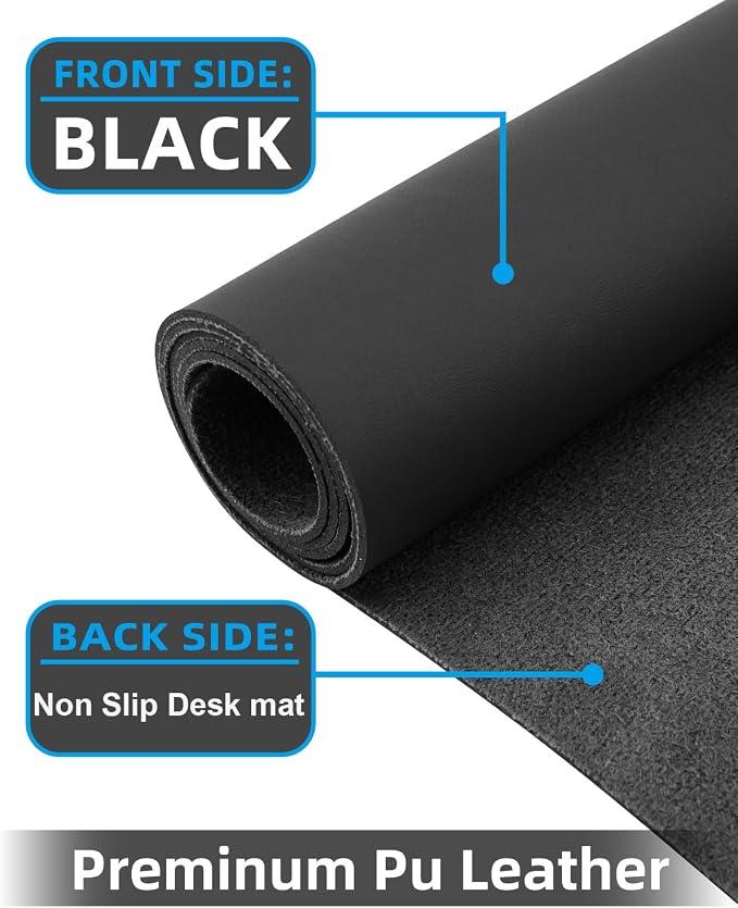 Desk mat Large, Leather Desk Pad Protector, Office Desk Mat, Mouse Pad - Image 3
