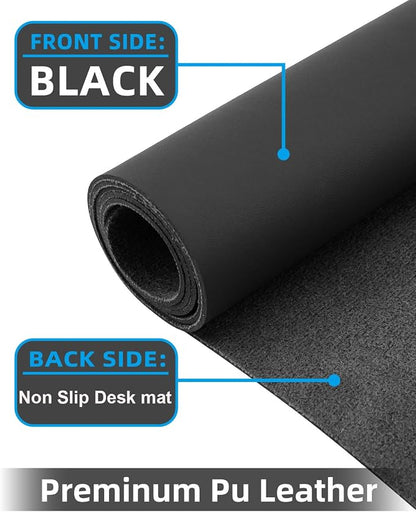 Desk mat Large, Leather Desk Pad Protector, Office Desk Mat, Mouse Pad - Image 3