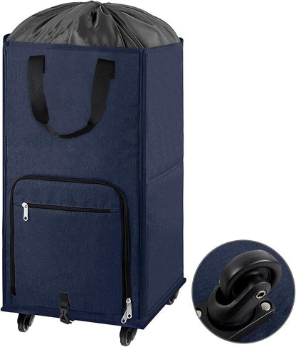 Bukere Large Rolling Laundry Basket, Laundry Hamper by Bukere