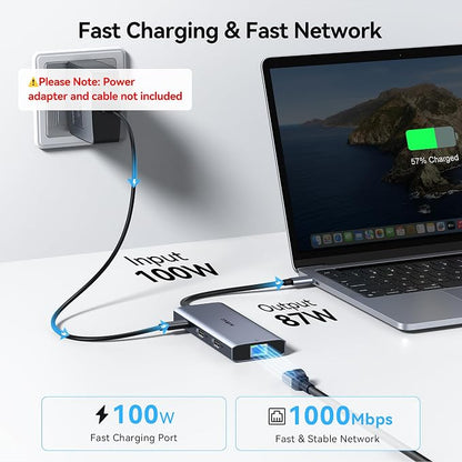 USB C Docking Station Dual HDMI Monitors Adapter USB C Hub 2 HDMI+Video 8K | - Image 6