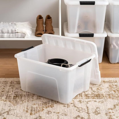 IRIS USA 40 Qt Stackable Plastic Storage Bins - Image 5