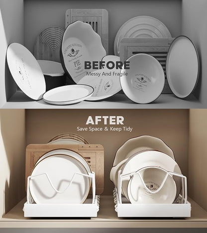 Pull Out Pots and Pans Organizer Under Cabinet, Sliding Lid Holder and Pan Rack - Image 4