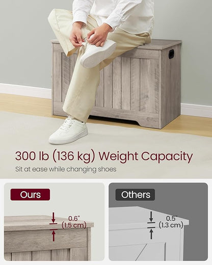 VASAGLE Storage Chest, 29.9 Inches Width Storage Bench, Entryway Bench - Image 7