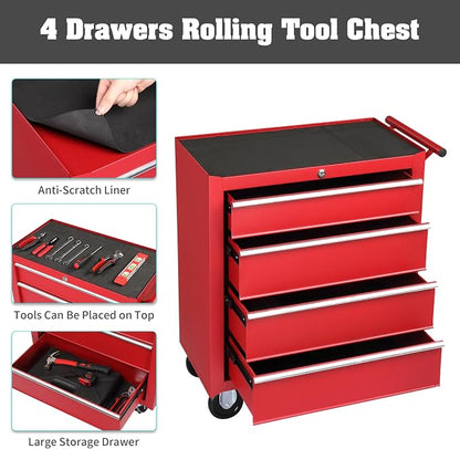 Metal Rolling Tool Box Organizer | Lockable Tool Chest - Image 5