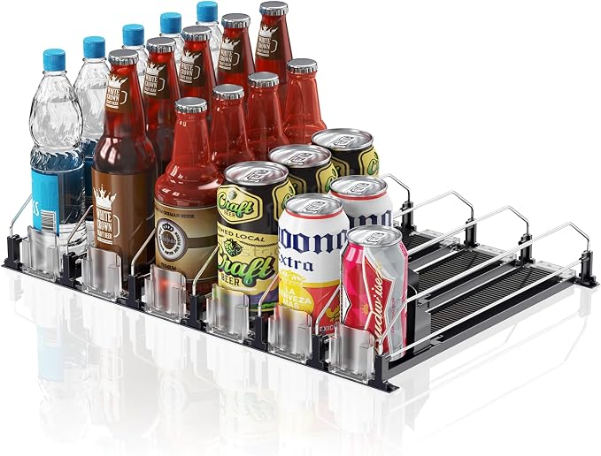 Drink Organizer for Fridge, 12oz 16oz 20oz by LOVEFORBETTERLIFE