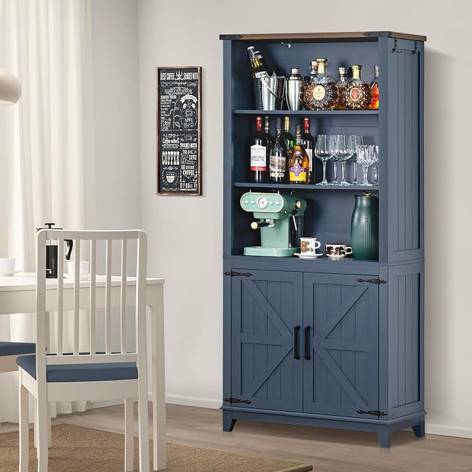 70in Tall Bookshelf 5 Tier Bookcase - Image 5