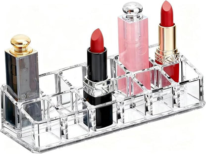 Clear Acrylic Lipstick Lip Gloss Organizer 12 Slots Comestic Display Holder - Image 7