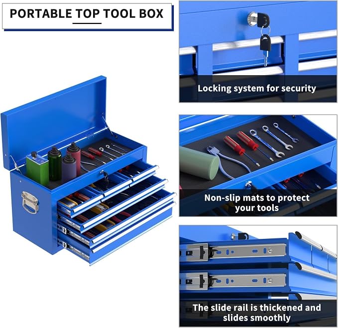 8-Drawer High Capacity Rolling Tool Box - Image 7