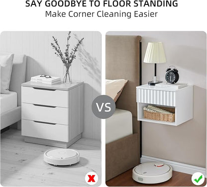 Floating Nightstand with Fluted Drawer - Image 3