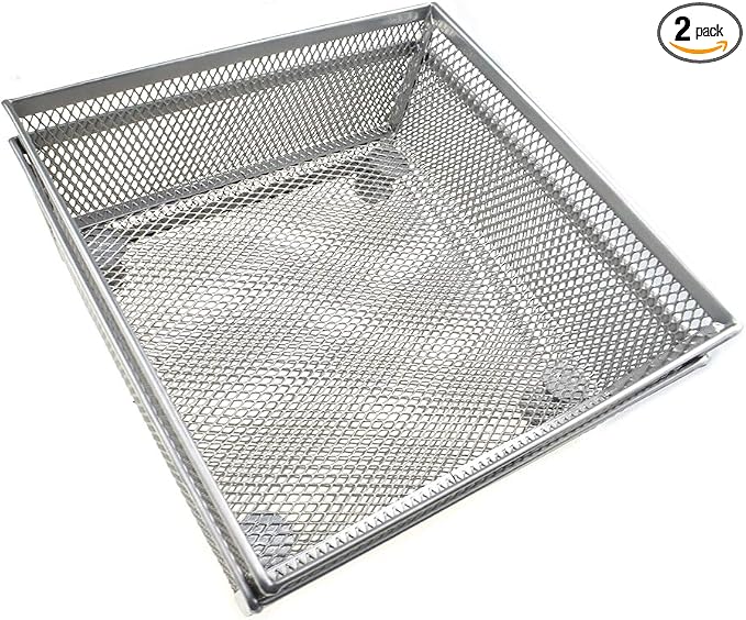 HAHIYO Stackable Mesh Tray Cup 6 x 6 x 2 inches Sturdy Container by HAHIYO