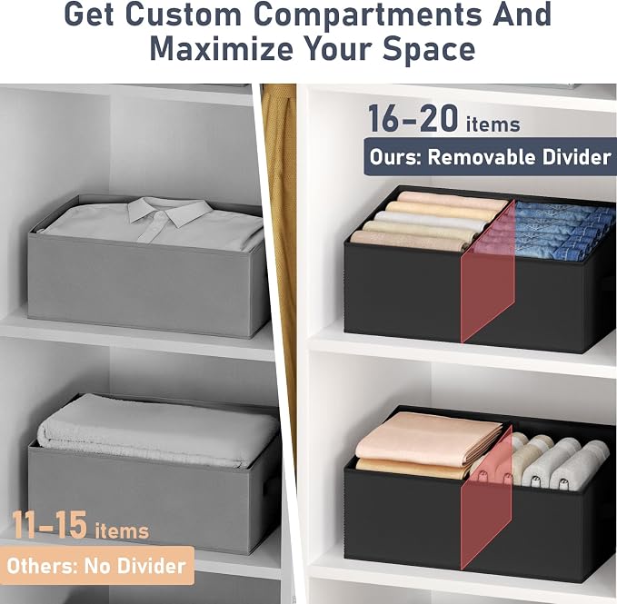 DIMJ Large Closet Shelf Organizer Bins 8 Packs - Image 2
