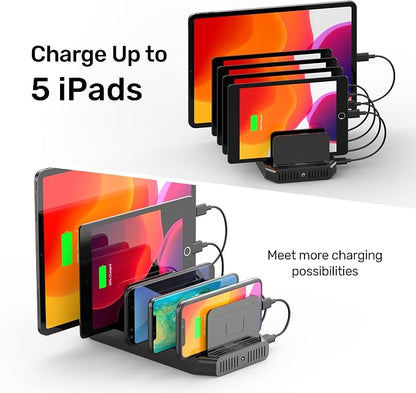 【5PCS】 Unitek USB Charging Station, 10 USB Fast Ports Charge Docking Station - Image 3