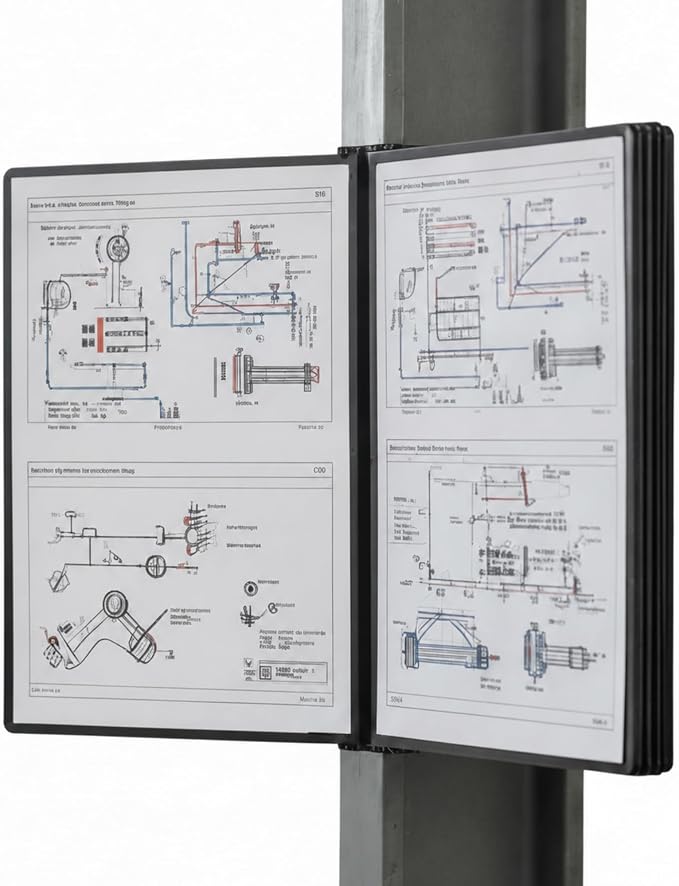 Tarifold Wall Mount Reference Organizer Display System, 10 Double-Sided Pockets - Image 7