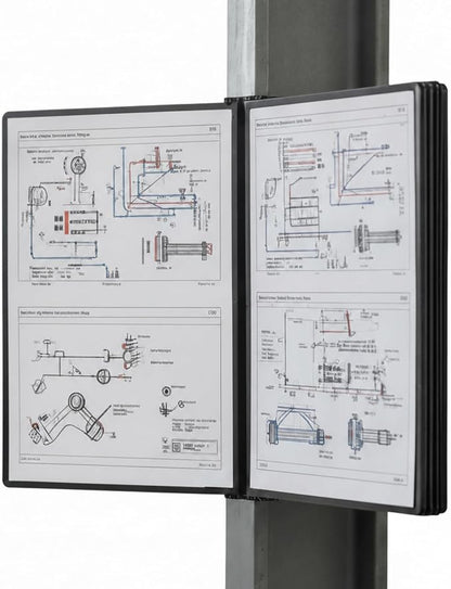 Tarifold Wall Mount Reference Organizer Display System, 10 Double-Sided Pockets - Image 7