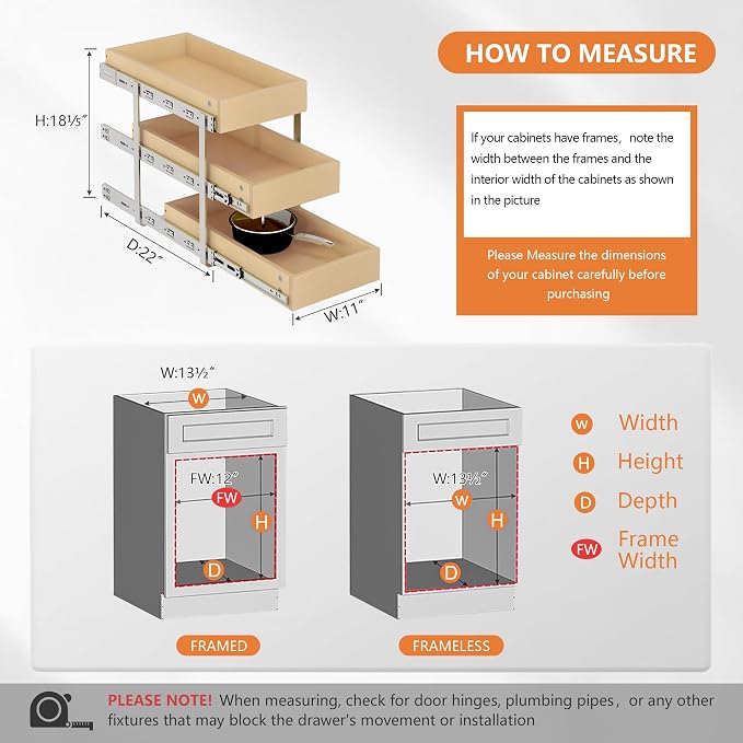 WelFurGeer 3-Tier Pull Out Cabinet Organizer - Image 3