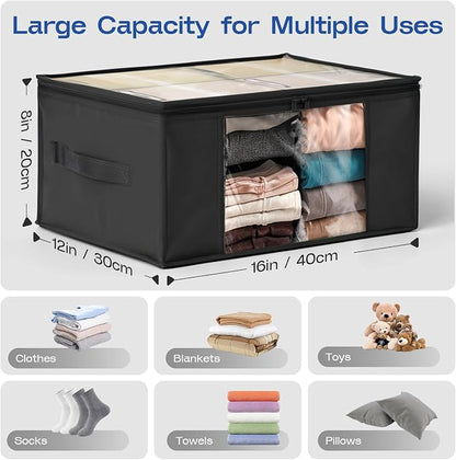 Hopack Clothes Storage Bags, Foldable Thick Fabric Blanket Storage Bags - Image 2