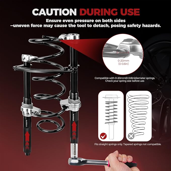 BILITOOLS 2-Piece Coil Spring Compressor Tool, Max Load.2645LB | Heavy Duty - Image 5