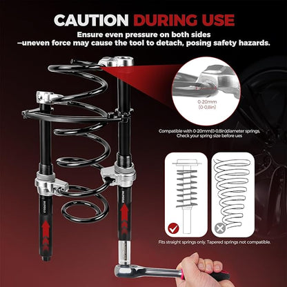 BILITOOLS 2-Piece Coil Spring Compressor Tool, Max Load.2645LB | Heavy Duty - Image 5