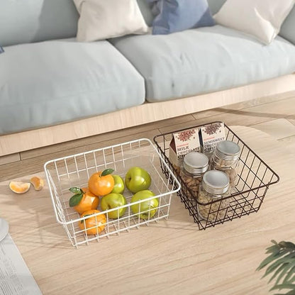 Redrubbit Wire Storage Baskets, Large Farmhouse Metal Freezer Basket Storage - Image 7