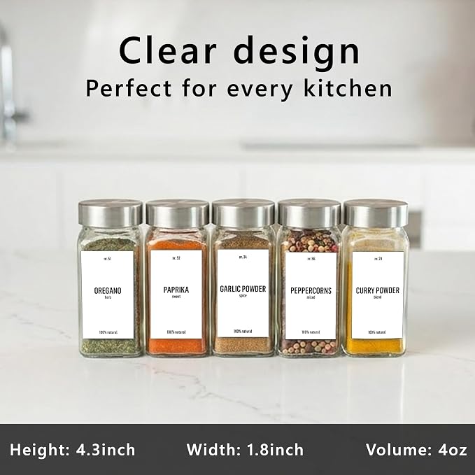 Deco haus Empty Glass Spice Jars - Image 8