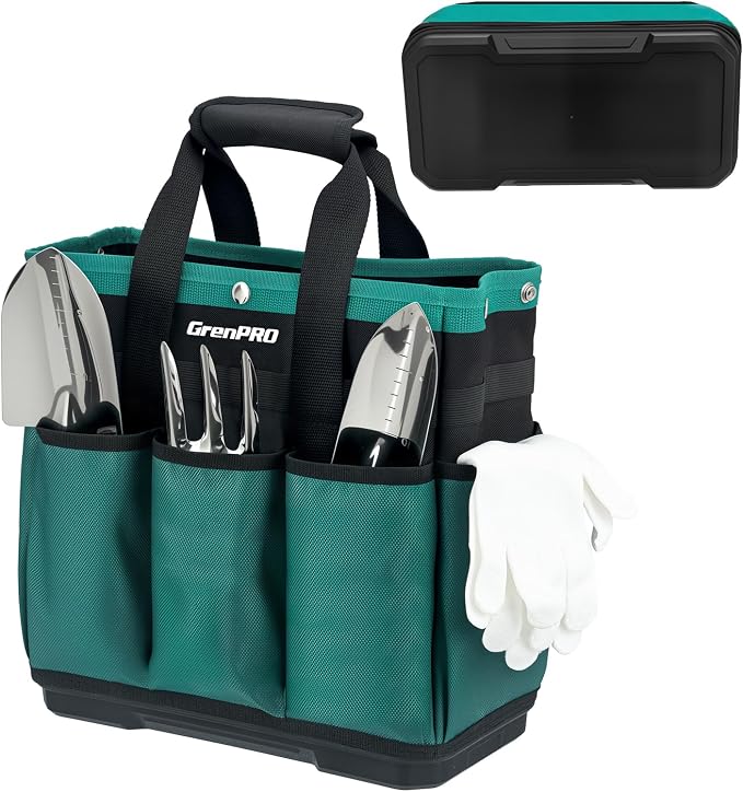 GrenPRO Garden Tool Bag Molded Bottom, Heavy Duty Tool Tote Toolbox by GrenPRO