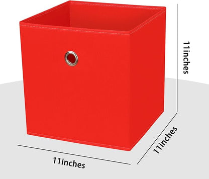 Foldable Storage Cubes Bins, 11 Inch Cloth Storage Cube Fabric Storage Box - Image 2