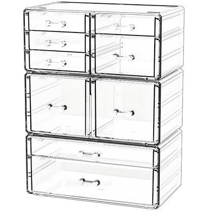 Cq acrylic Clear Stackable Storage Drawers, Plastic Makeup Organizer and by Cqacrylic
