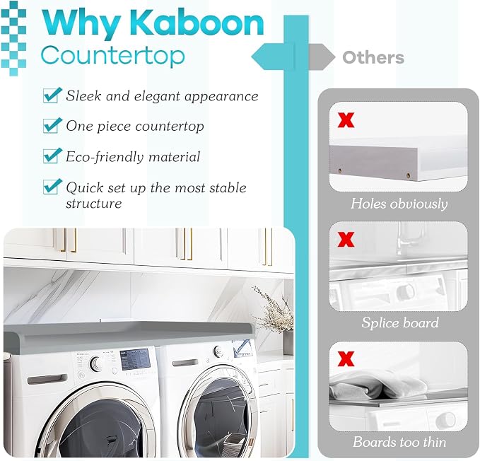 Kaboon Washer Dryer Countertop, Melamine Countertop - Image 6