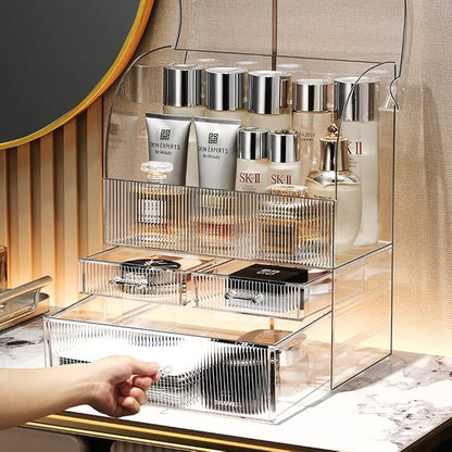 MOOCHI Professional Large Cosmetic Makeup Organizer Bathroom Storage Display - Image 5