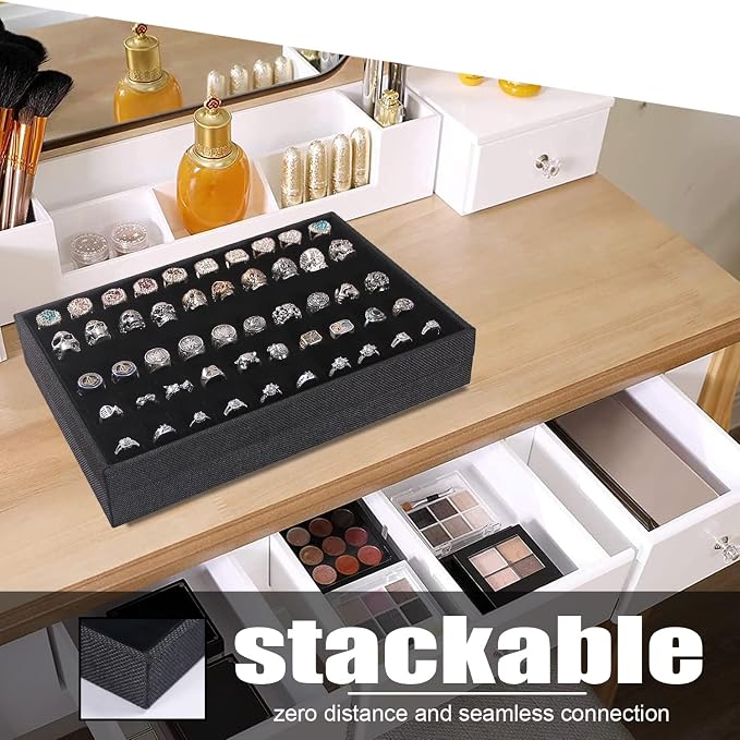Julysky 2 PCS Stackable Ring Tray - Image 2