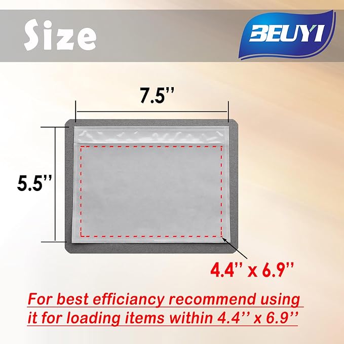 BEUYI Clear 7.5'' x 5.5'' Packing List Envelopes, Shipping Label Pouches/Sleeves - Image 5