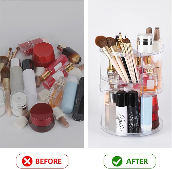 Tbestmax 2 Pack 360 Rotating Makeup Organizer Countertop - Image 4
