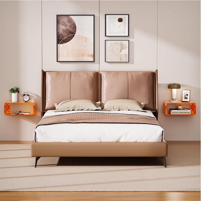 Acrylic Floating Nightstand, Bedside Table, Nightstand Shelf Wall Mounted - Image 5