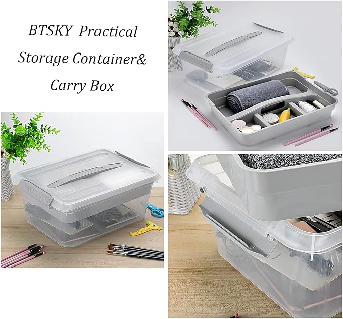 BTSKY Stack & Carry Box, Art Craft Supplies - Image 7