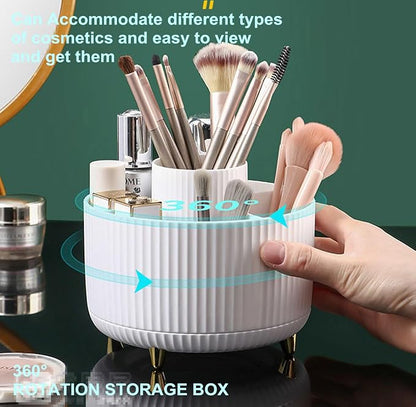 360 Degree Rotating Makeup Brush Holder Organizer Detachable Design 5 Slot Make - Image 3