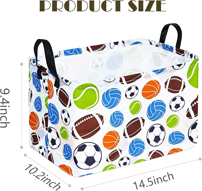 Football Storage Basket Empty, Waterproof Football Storage Bins Organizer - Image 2