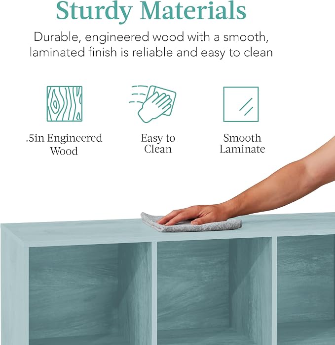 Best Choice Products Kids Bookcase 6-Cube Storage Organizer, 11in Shelf Opening - Image 6