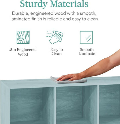 Best Choice Products Kids Bookcase 6-Cube Storage Organizer, 11in Shelf Opening - Image 6